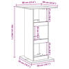 vidaXL Τραπέζι Μπαρ με Ράφια Καφέ Δρυς 60x60x102 εκ. Επεξεργ. Ξύλο