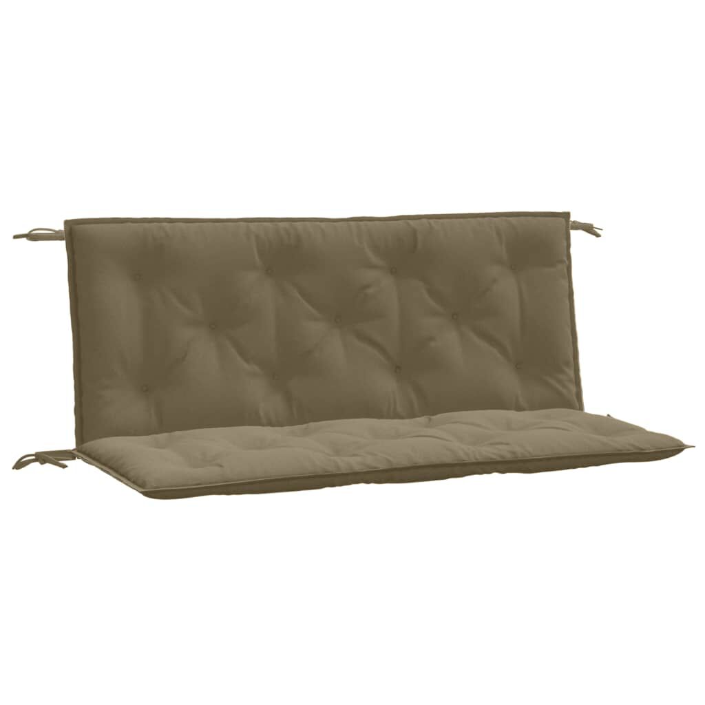 vidaXL Μαξιλάρια Πάγκου Κήπου 2 τεμ. Taupe Μελανζέ 120x50x7 εκ. Ύφ.