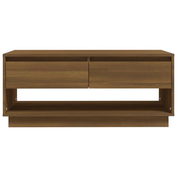 vidaXL Τραπεζάκι Σαλονιού Καφέ Δρυς 102x55x44 εκ. Επεξεργασμένο Ξύλο