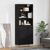vidaXL Highboard &mu;&epsilon; &sigma;&upsilon;&rho;&tau;ά&rho;&iota; 2 pcs &Mu;&alpha;ύ&rho;&eta; &Omicron;&xi;&upsilon;ά &Epsilon;&pi;&epsilon;&xi;&epsilon;&rho;&gamma;&alpha;&sigma;&mu;έ&nu;&omicron; &xi;ύ&lambda;&omicron;