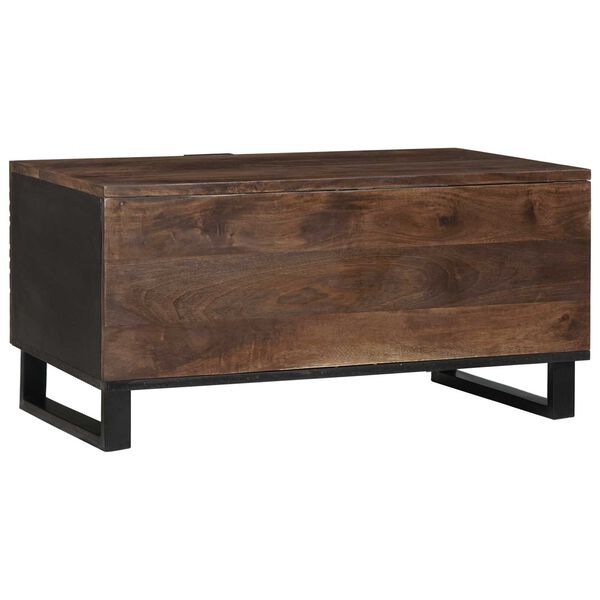 vidaXL Τραπεζάκι σαλονιού 80 x 50 x 40 cm - Μασίφ ξύλο μάνγκο & Κατασκευασμένο ξύλο