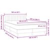 vidaXL Box Spring &kappa;&rho;&epsilon;&beta;ά&tau;&iota; &mu;&epsilon; &sigma;&tau;&rho;ώ&mu;&alpha; &sigma;&kappa;&omicron;ύ&rho;&omicron; &pi;&rho;ά&sigma;&iota;&nu;&omicron; 160x220cm &Beta;&epsilon;&lambda;&omicron;ύ&delta;&iota;&nu;&omicron;