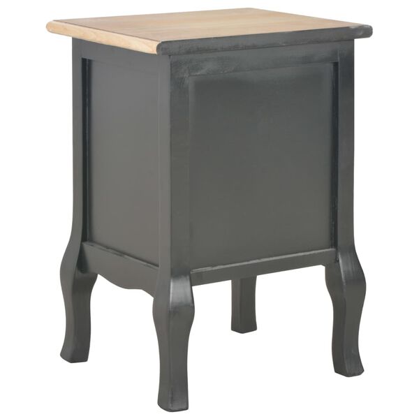 vidaXL Κομοδίνο Μαύρο 35 x 30 x 49 εκ. από MDF