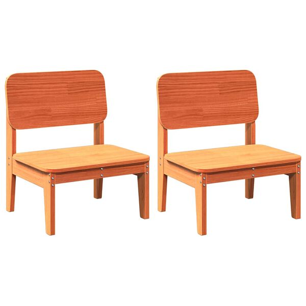 vidaXL Καρέκλες κήπου 2 τεμάχια Κερί καφέ 60x52,5x72 cm