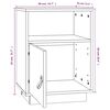 vidaXL Κομοδίνο Λευκό 40 x 34 x 55 εκ. από Μασίφ Ξύλο Πεύκου