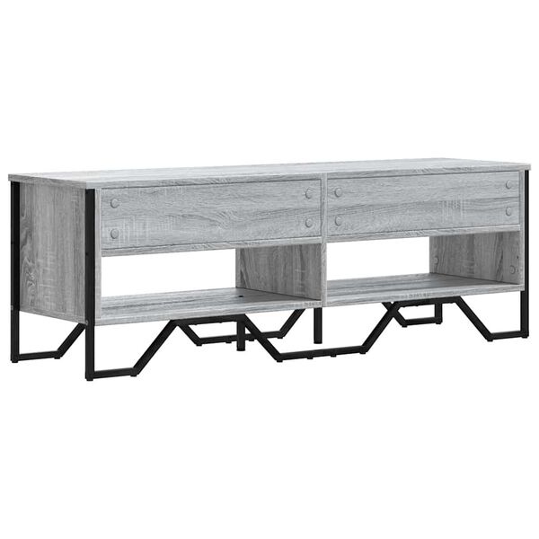 vidaXL Έπιπλο Τηλεόρασης Γκρι Sonoma 122x34x41 εκ. από Επεξεργ. Ξύλο