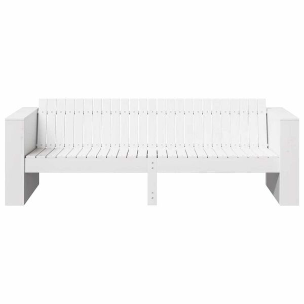 vidaXL Καναπές Κήπου Λευκό 185.5 x 60 x 62 εκ. Μασίφ ξύλο πεύκου