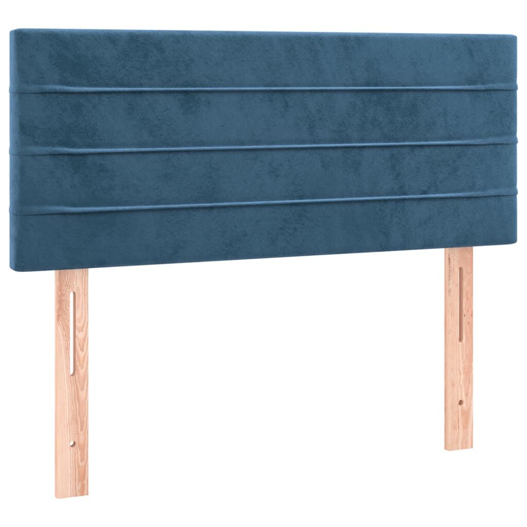 vidaXL Κεφαλάρι Κρεβατιού Σκούρο Μπλε 100x5x78/88 εκ. Βελούδινο