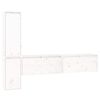 vidaXL Έπιπλα Τηλεόρασης 4 τεμ. Λευκά από Μασίφ Ξύλο Πεύκου