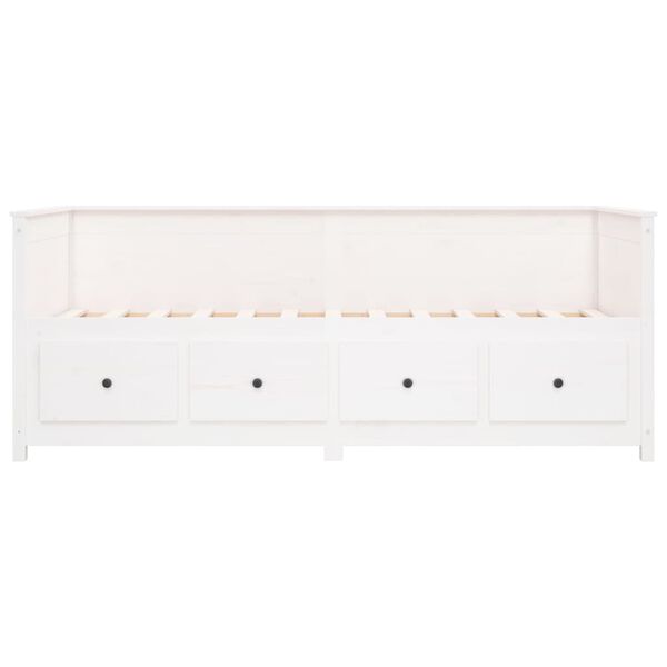 vidaXL Κρεβάτι ημέρας χωρίς στρώμα Λευκό 75x190 cm Στερεό ξύλο πεύκο