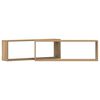 vidaXL Ράφι Τοίχου με ράφι 2 pcs Χειροποίητη δρυς 80 x 15 x 26 εκ.