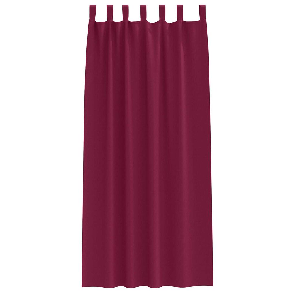 vidaXL Κουρτίνες με κουρτίνες 2 pcs Κόκκινο 260 x 140 εκ. Πολυεστέρας