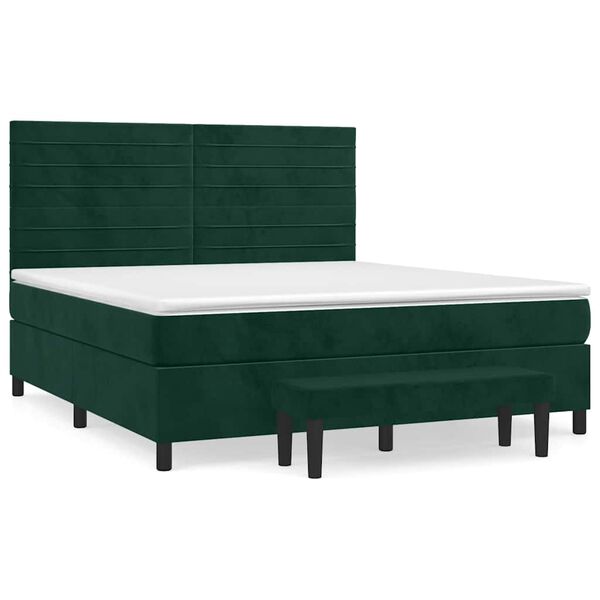 vidaXL &Kappa;&rho;&epsilon;&beta;ά&tau;&iota; Boxspring &mu;&epsilon; &Sigma;&tau;&rho;ώ&mu;&alpha; &Sigma;&kappa;&omicron;ύ&rho;&omicron; &Pi;&rho;ά&sigma;&iota;&nu;&omicron; 180x200&epsilon;&kappa;. &Beta;&epsilon;&lambda;&omicron;ύ&delta;&iota;&nu;&omicron;