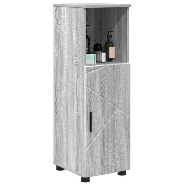 vidaXL Ντουλάπι Μπάνιου Γκρι sonoma 30 x 35 x 95 εκ Επεξεργασμένο ξύλο