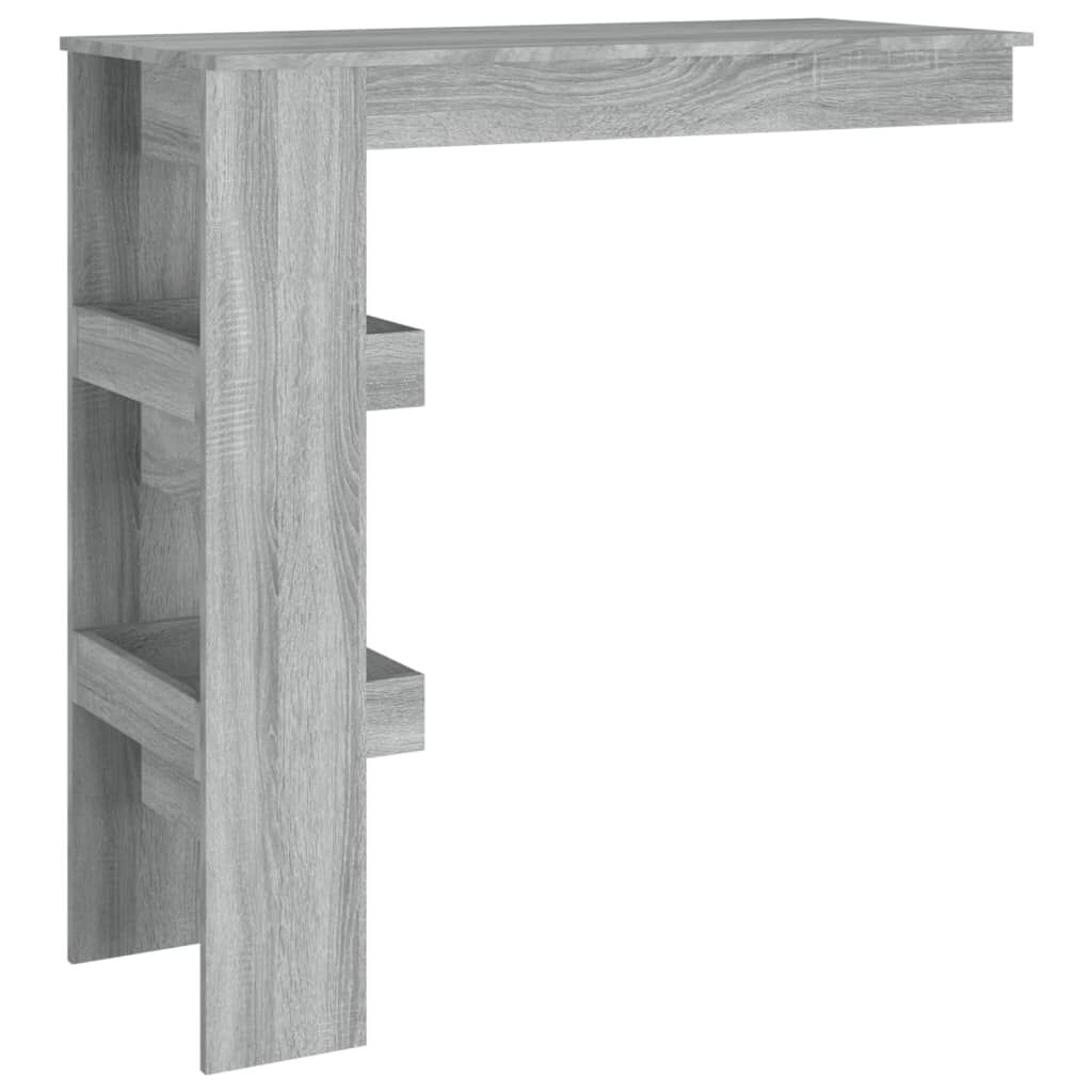 vidaXL Τραπέζι Μπαρ Τοίχου Γκρι Sonoma 102x45x103,5 εκ. Επεξεργ. Ξύλο