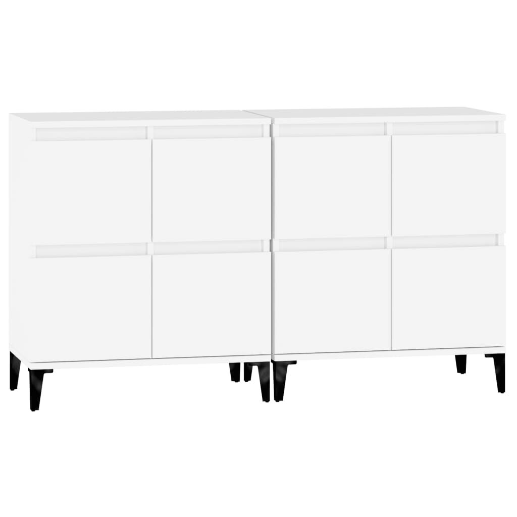 vidaXL Ντουλάπια 2 τεμ. Λευκά 60 x 35 x 70 εκ. από Επεξεργασμένο Ξύλο