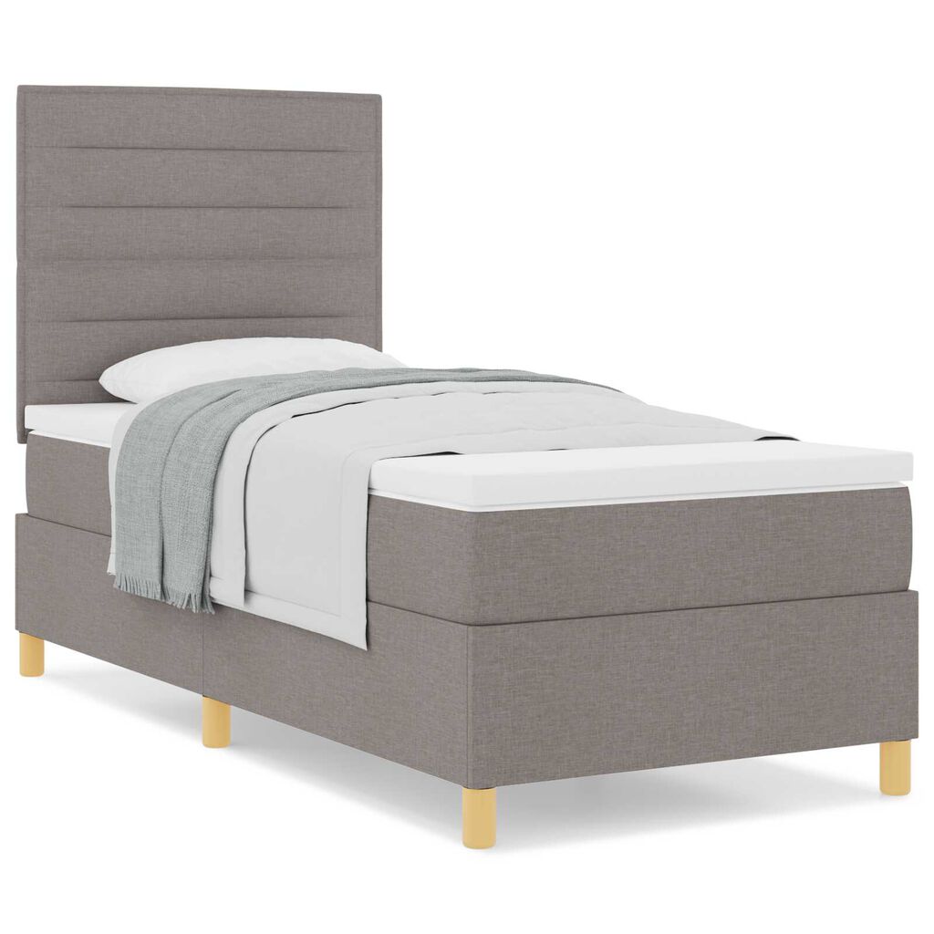 vidaXL Κρεβάτι Box Spring με Στρώμα Ταυπ 80x200 εκ Ύφασμα