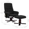 vidaXL Πολυθρόνα Μασάζ Ανακλινόμενη Μαύρη Συνθετικό Δέρμα με Υποπόδιο