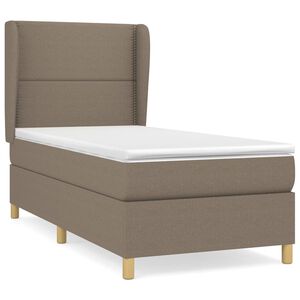 vidaXL &Kappa;&rho;&epsilon;&beta;ά&tau;&iota; Boxspring &mu;&epsilon; &Sigma;&tau;&rho;ώ&mu;&alpha; Taupe 90x190 &epsilon;&kappa;.&Upsilon;&phi;&alpha;&sigma;&mu;ά&tau;&iota;&nu;&omicron;