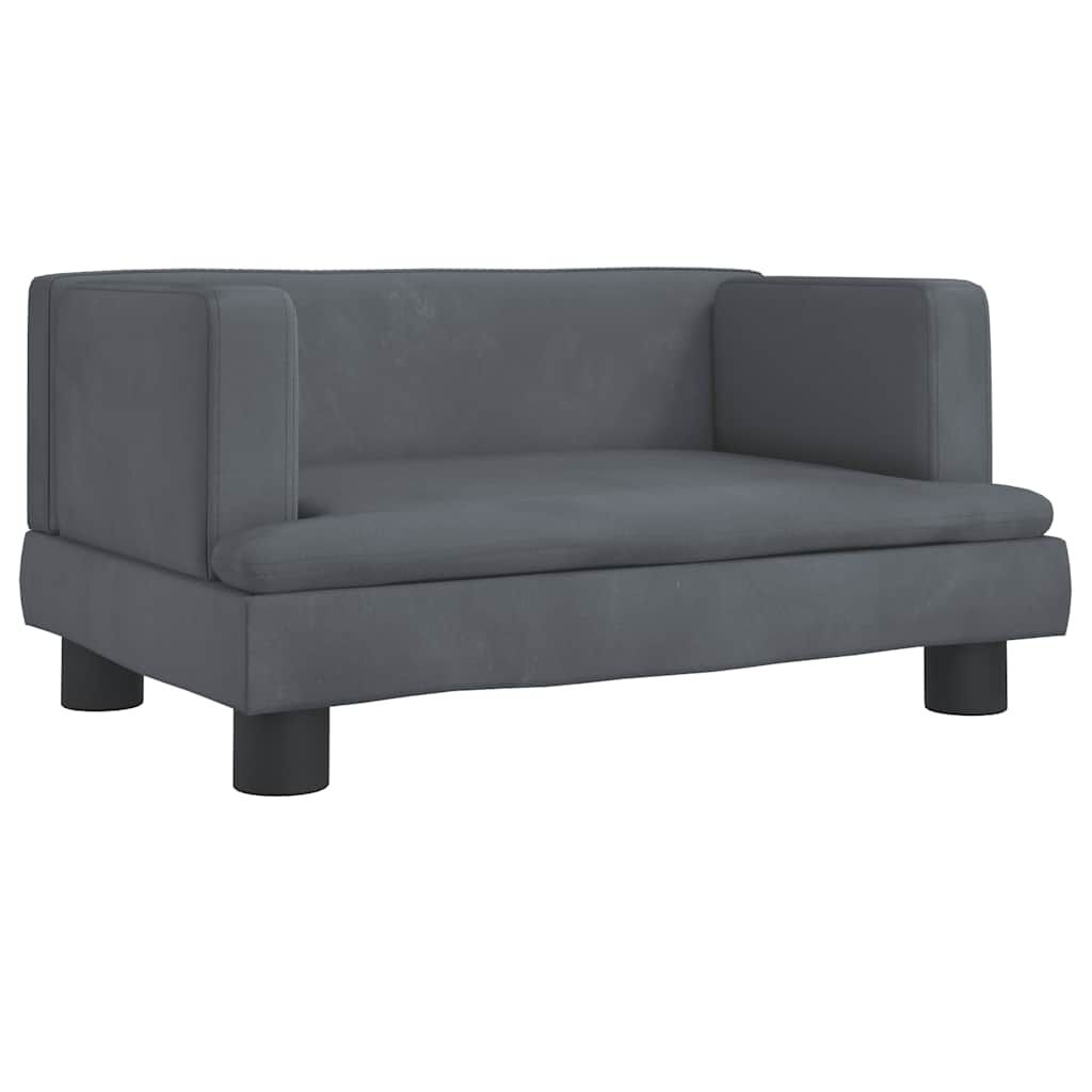 vidaXL Κρεβάτι Σκύλου Σκούρο Γκρι 60 x 40 x 30 εκ. Βελούδινο