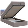 vidaXL &Kappa;&rho;&epsilon;&beta;ά&tau;&iota; Ottoman &mu;&epsilon; &Sigma;&tau;&rho;ώ&mu;&alpha; &kappa;&alpha;&iota; LED Taupe 90 x 200 cm Ύ&phi;&alpha;&sigma;&mu;&alpha;