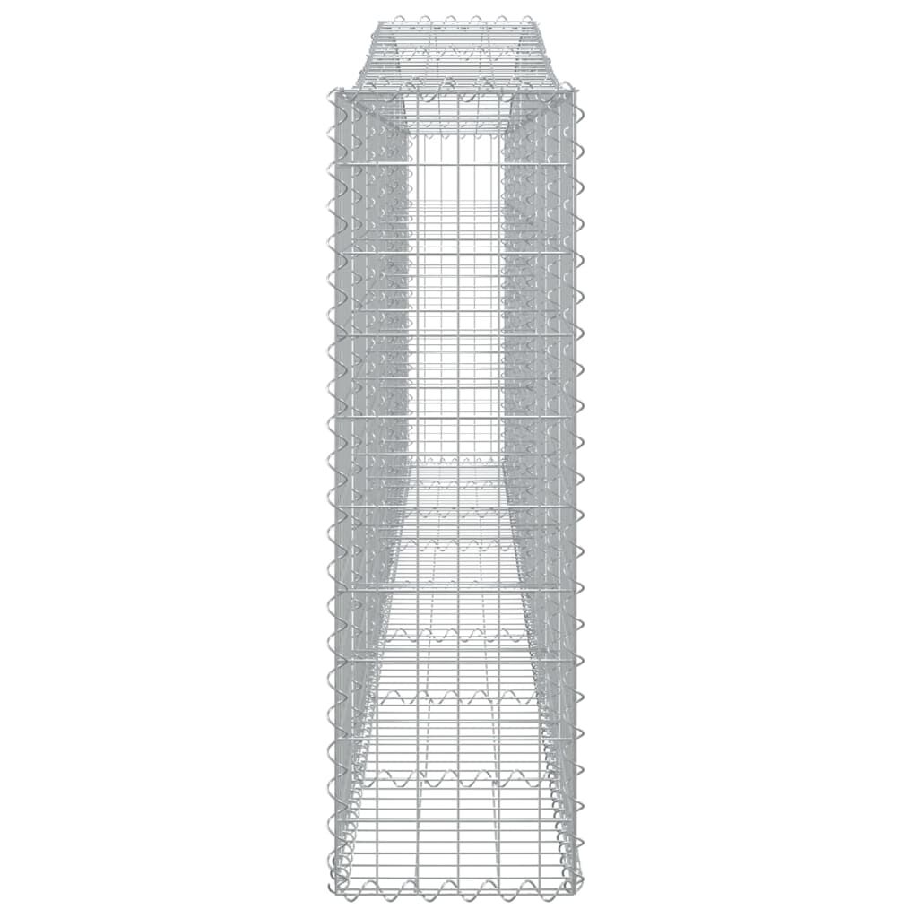 vidaXL Συρματοκιβώτια Τοξωτά 5 τεμ. 400x30x100/120 εκ. Γαλβαν. Ατσάλι