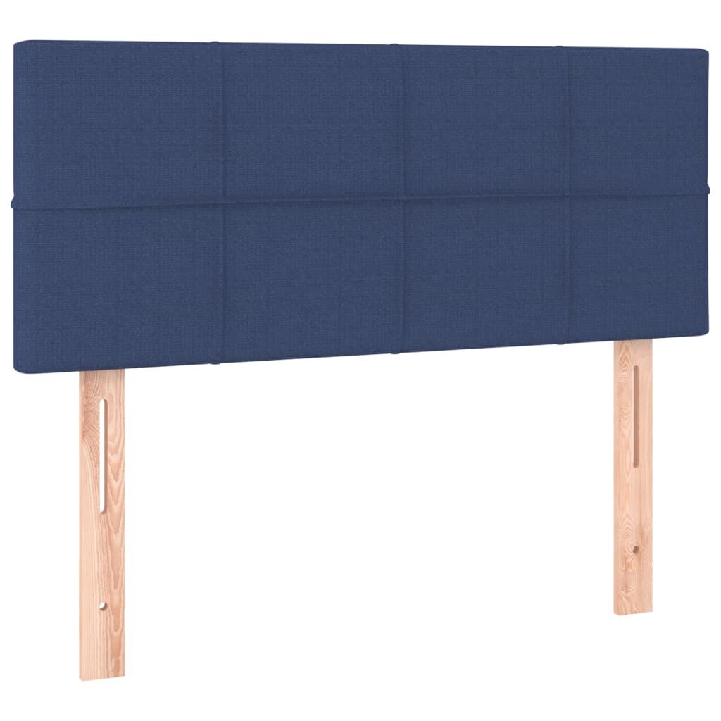 vidaXL Κρεβάτι Boxspring με Στρώμα Μπλε 80x200 εκ. Υφασμάτινο