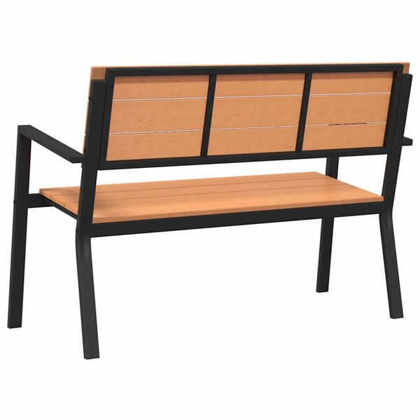vidaXL Παγκάκι κήπου Καφέ 118 x 54 x 77 εκ. Ατσάλι