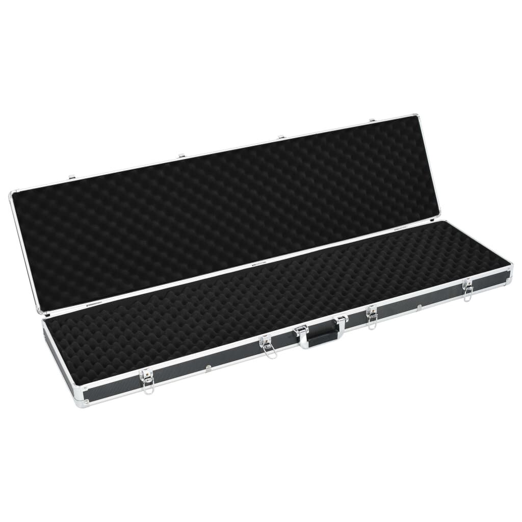 vidaXL Βαλίτσα Όπλου Μαύρη 134 x 35 x 12 εκ. από Αλουμίνιο