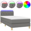 vidaXL &Kappa;&rho;&epsilon;&beta;ά&tau;&iota; Boxspring &mu;&epsilon; &Sigma;&tau;&rho;ώ&mu;&alpha; & LED &Sigma;&kappa;.&Gamma;&kappa;&rho;&iota; 100x200 &epsilon;&kappa; &Upsilon;&phi;&alpha;&sigma;&mu;ά&tau;&iota;&nu;&omicron;