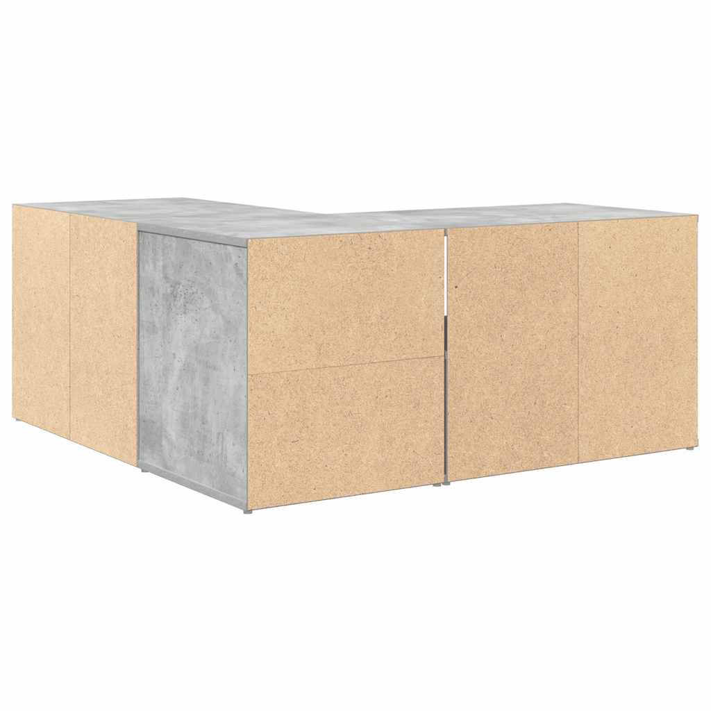 vidaXL Ντουλάπι Γωνιακό Γκρι Σκυροδέματος 160x40x45εκ. Επεξ. Ξύλο