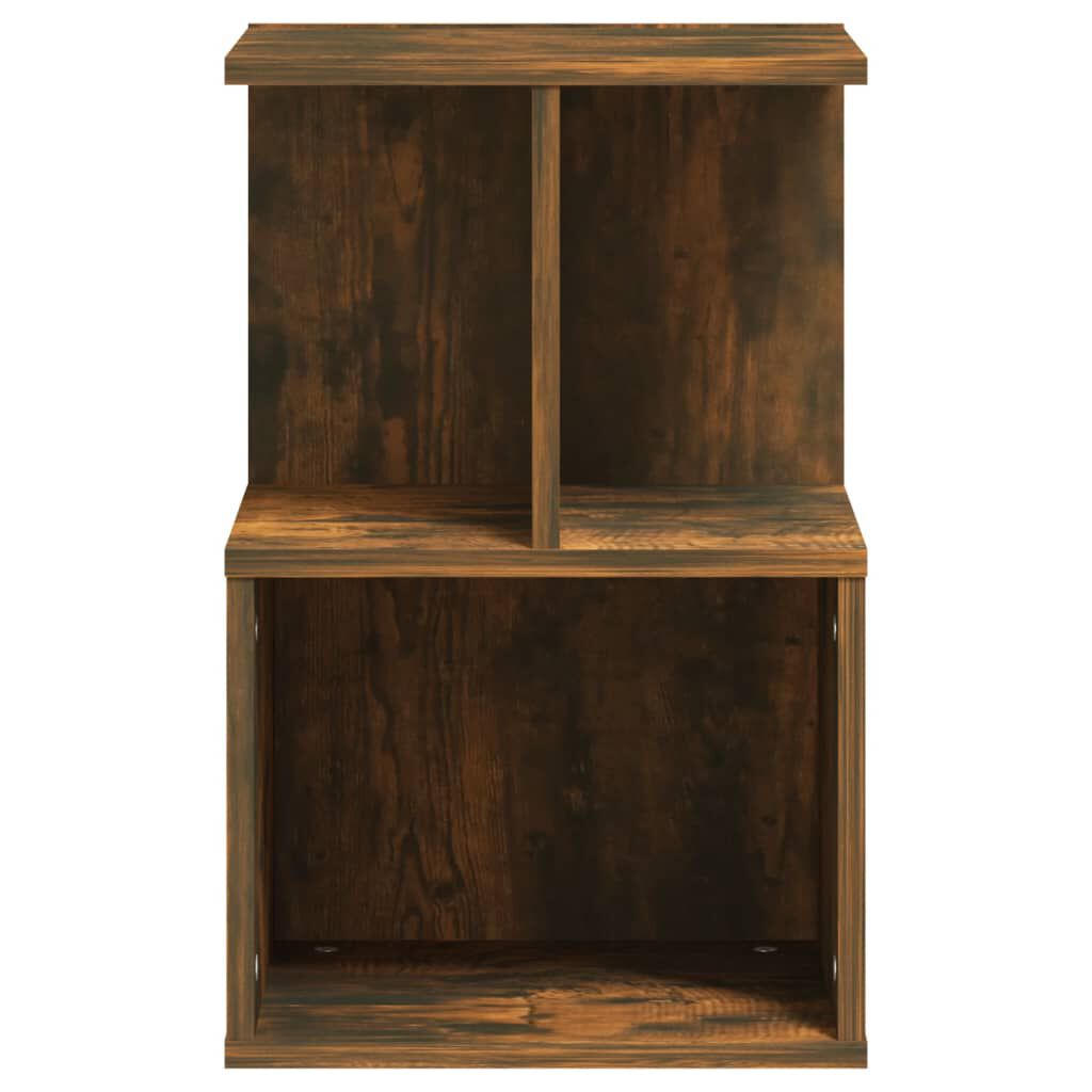 vidaXL Κομοδίνο Καπνιστή Δρυς 35 x 35 x 55 εκ. από Επεξεργασμένο Ξύλο