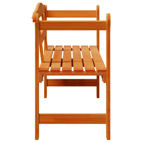 vidaXL Εξωτερικός πάγκος Καφέ 119 x 76 x 44εκ. Μασίφ ξύλο πεύκου