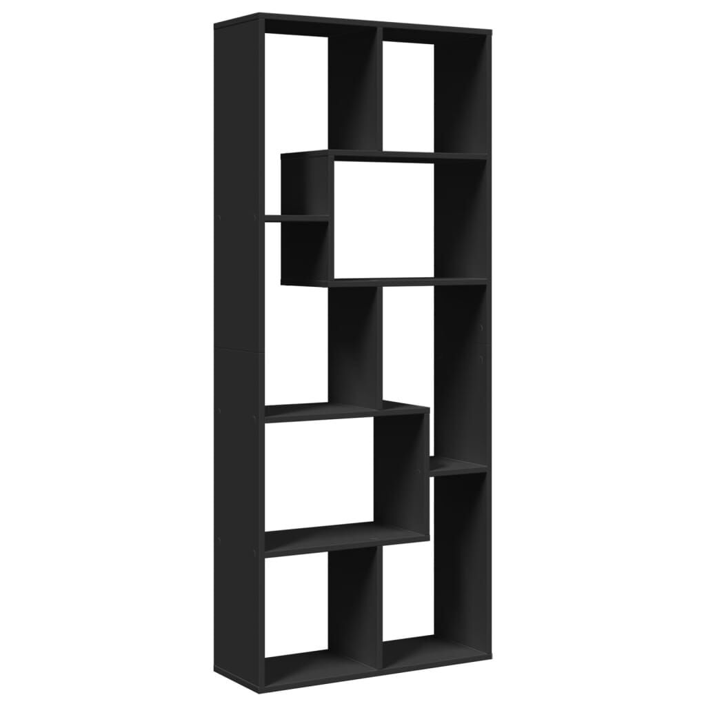 vidaXL Βιβλιοθήκη/Διαχωριστικό Χώρου Μαύρο 67x25x161,5 εκ. Επεξ. Ξύλο