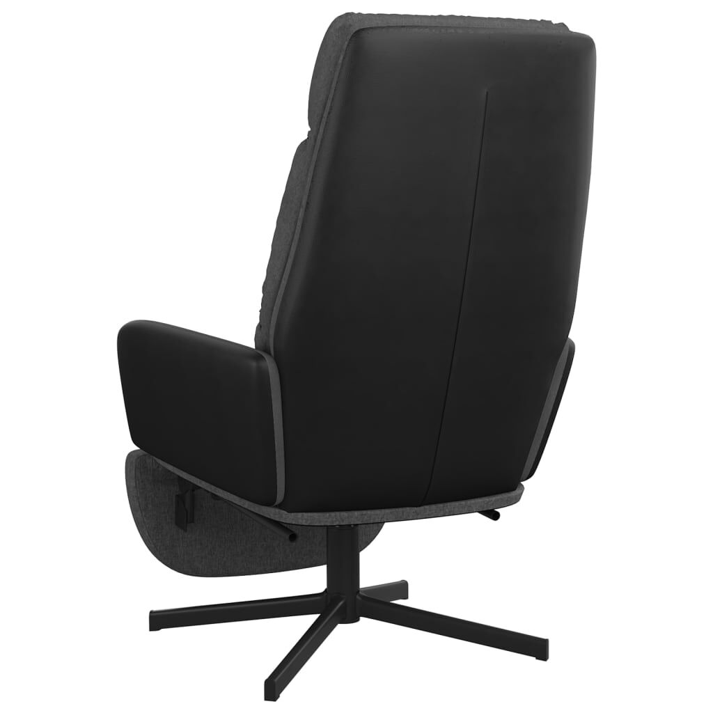 vidaXL Πολυθρόνα Relax Σκούρο Γκρι Υφασμάτινη με Υποπόδιο
