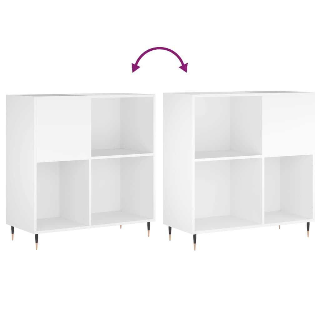 vidaXL Έπιπλο Δίσκων Λευκό 84,5 x 38 x 89 εκ. από Επεξεργασμένο Ξύλο