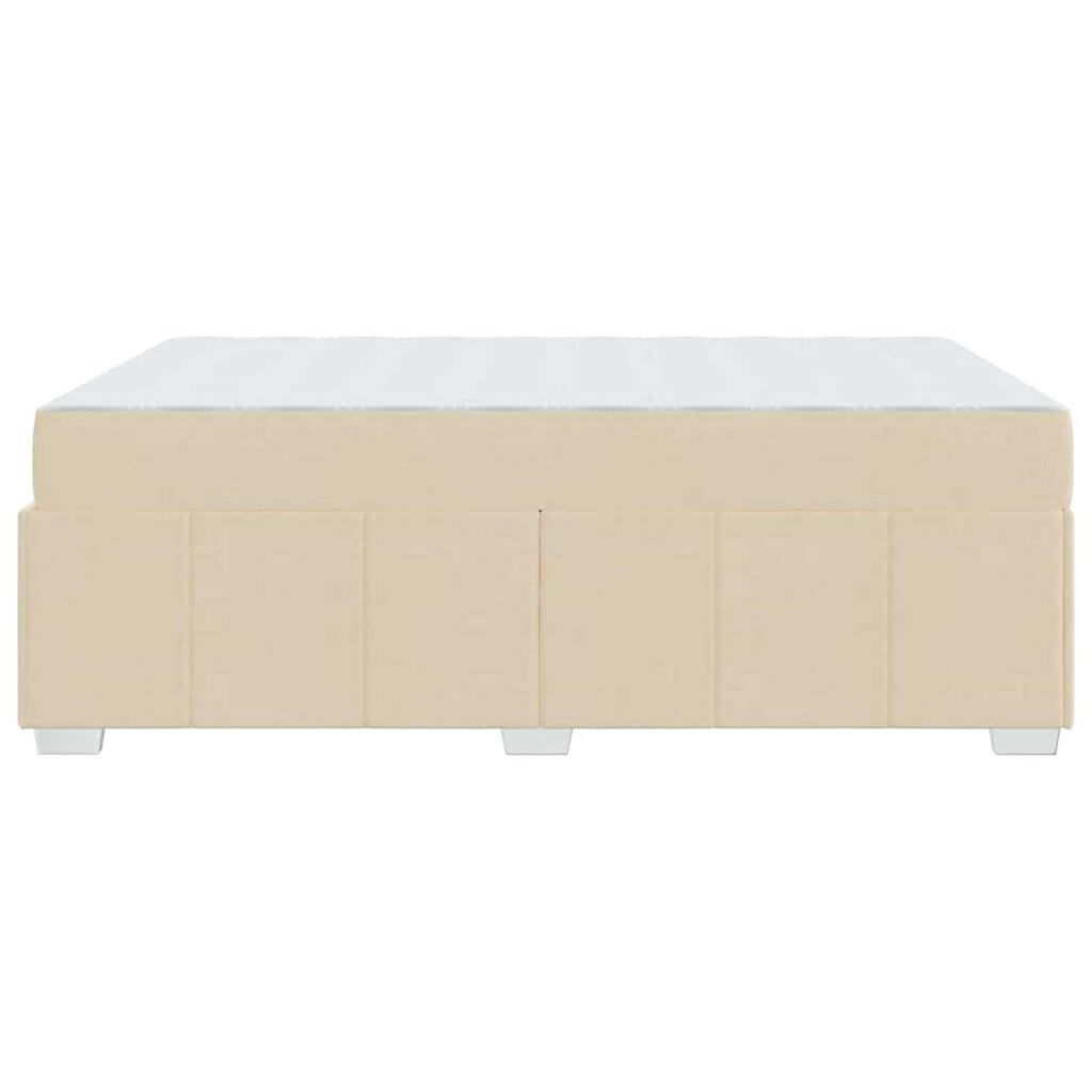 vidaXL Σκελετός Κρεβατιού με στρώμα Κρεμ 160 x 200 cm ύφασμα