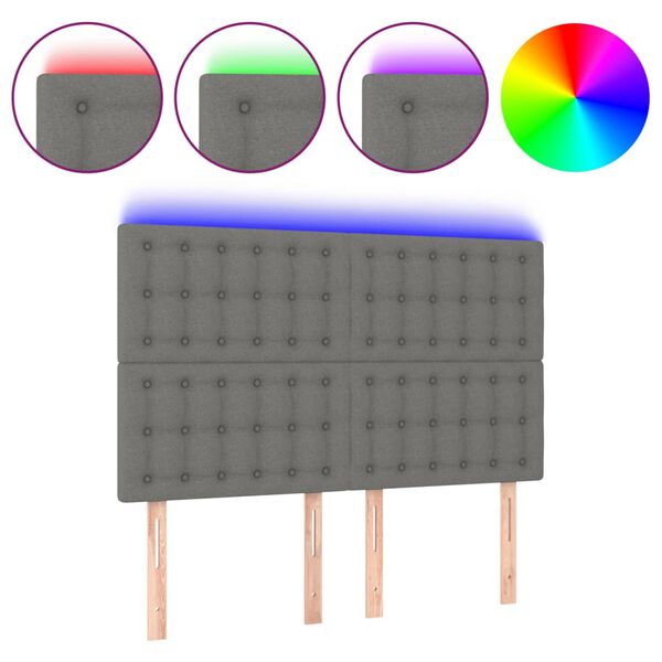 vidaXL &Kappa;&epsilon;&phi;&alpha;&lambda;ά&rho;&iota; &Kappa;&rho;&epsilon;&beta;&alpha;&tau;&iota;&omicron;ύ LED &Sigma;&kappa;&omicron;ύ&rho;&omicron; &Gamma;&kappa;&rho;&iota; 144x5x118/128&epsilon;&kappa;. &Upsilon;&phi;&alpha;&sigma;&mu;ά&tau;&iota;&nu;&omicron;