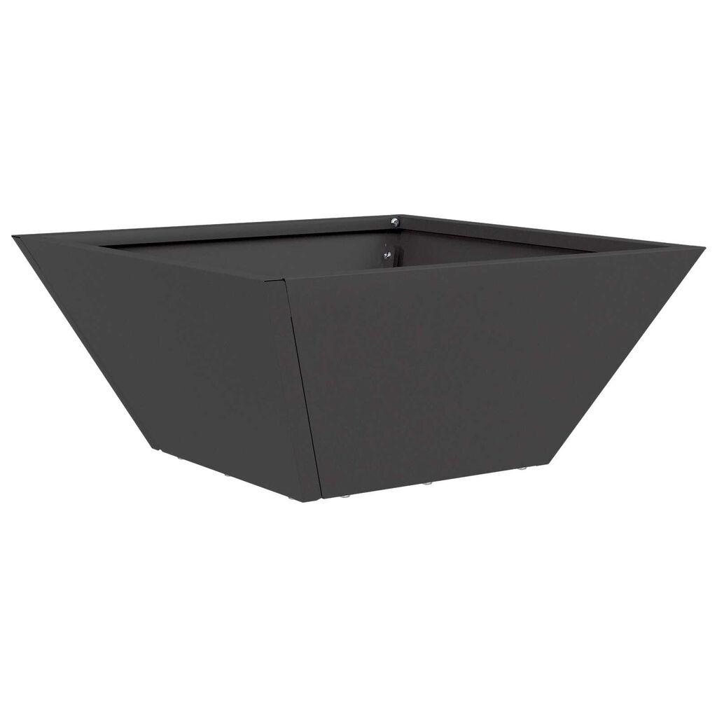 vidaXL Γλάστρα Κήπου Μαύρο 35 x 35 x 15 εκ. Ατσάλι