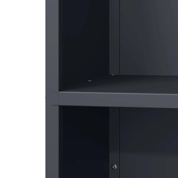 vidaXL Ράφι Καυσόξυλων Ανθρακί 40x30x75 εκ. Χάλυβας ψυχρής έλασης