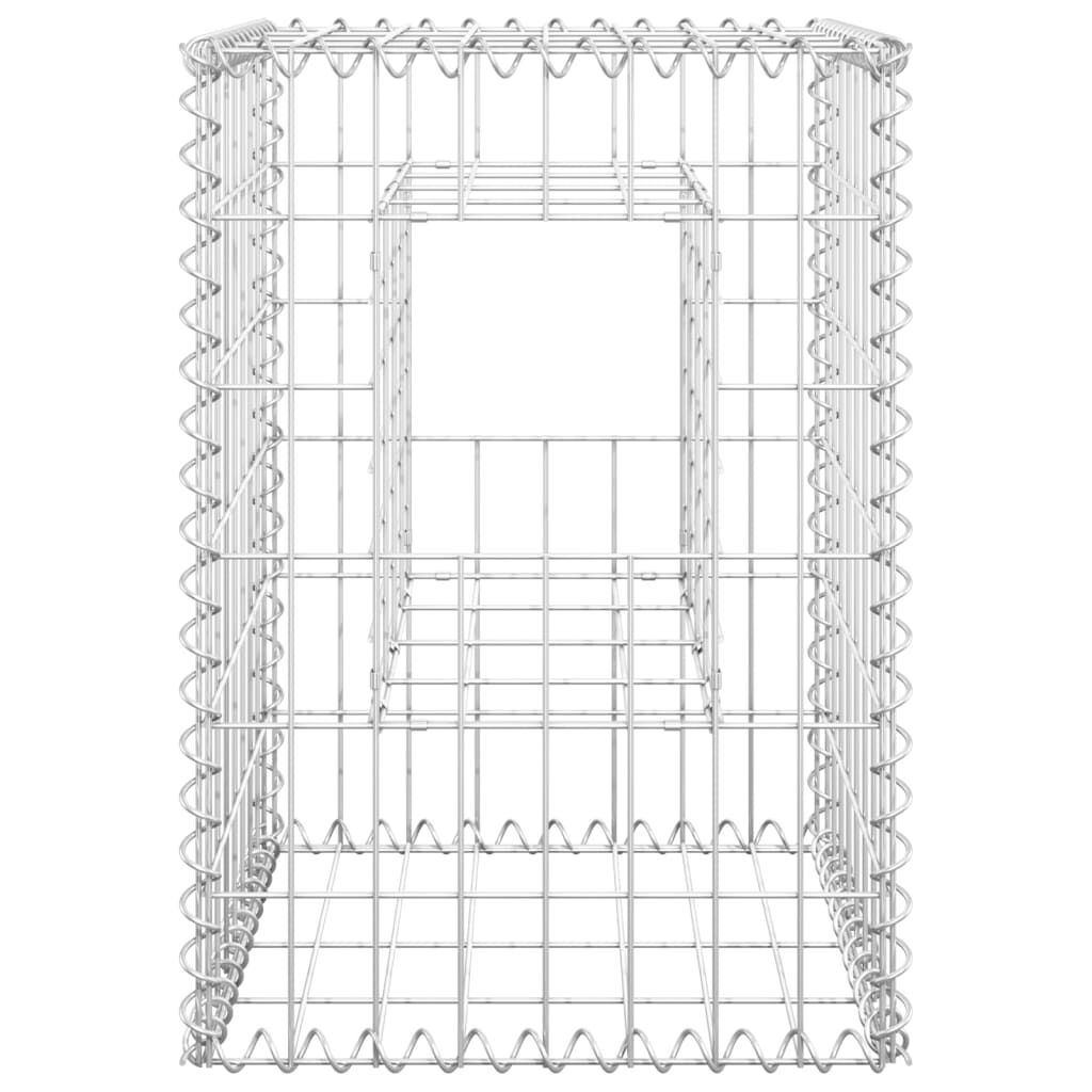 vidaXL Συρματοκιβώτια Στύλοι 2 τεμ. 40 x 40 x 60 εκ. Σιδερένιοι