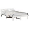 vidaXL Σκελετός Κρεβατιού Λευκό 135 x 190 cm Στερεά ξυλεία πεύκου