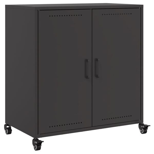 vidaXL Ντουλάπι Μαύρο 68x39x72 εκ. από Χάλυβα