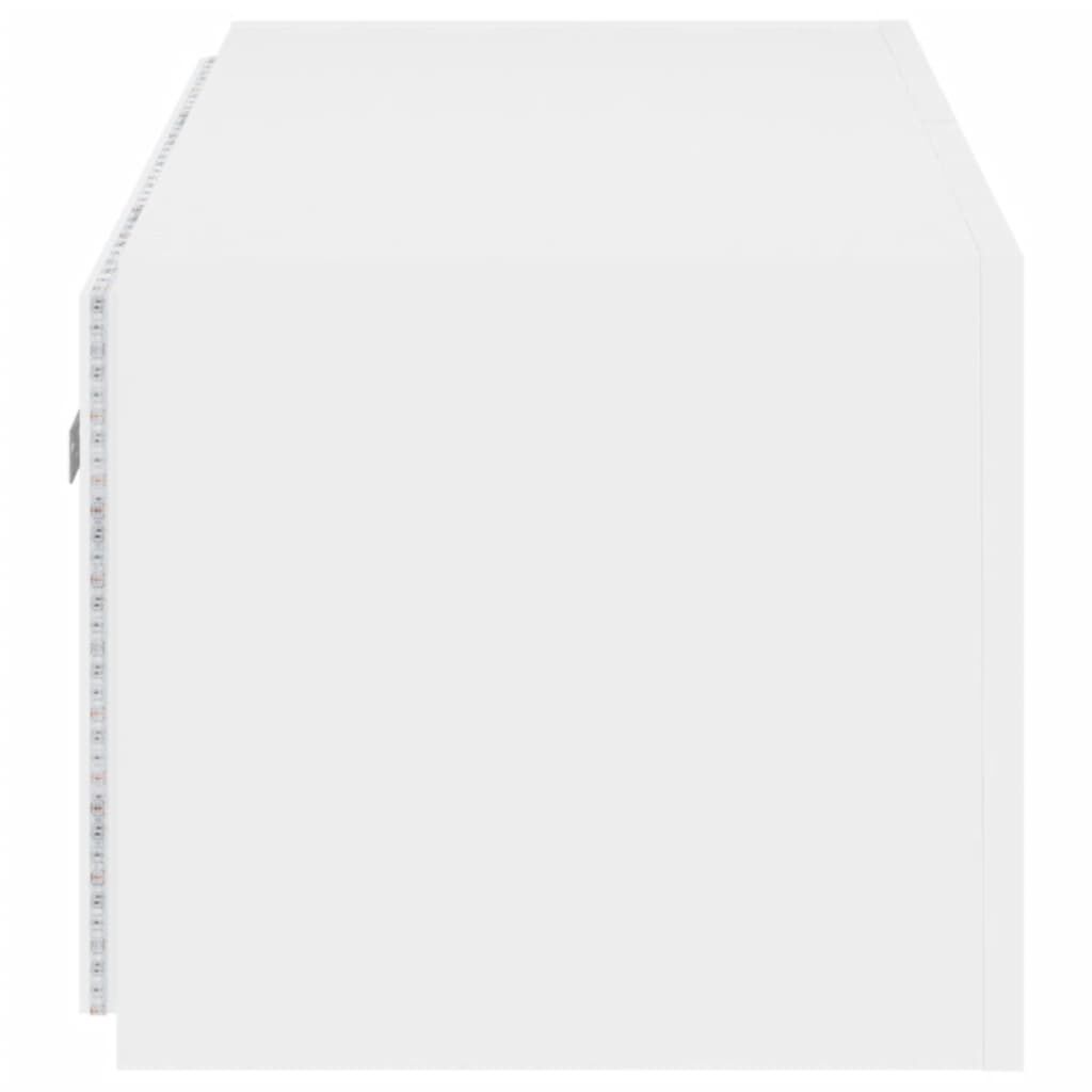 vidaXL Έπιπλο Τοίχου Τηλεόρασης με LED Λευκό 80x35x31 εκ.