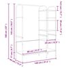 vidaXL Ράφι Ρούχων με ράφι Καφέ 120 x 44 x 160 εκ Επεξεργασμένο ξύλο