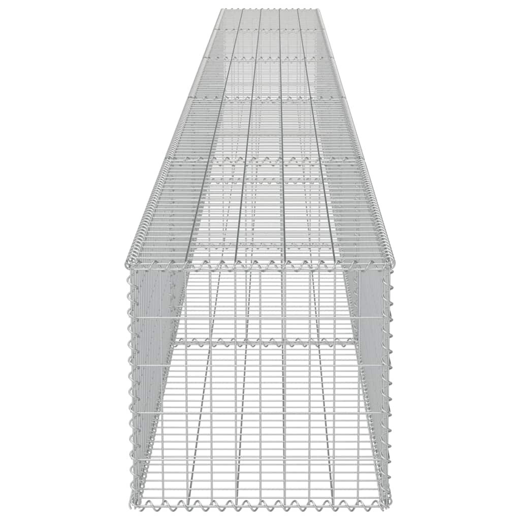 vidaXL Συρματοκιβώτιο Τοίχος 600x50x50 εκ. Γαλβαν. Χάλυβας + Καλύμματα