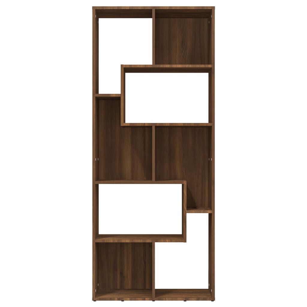 vidaXL Βιβλιοθήκη Καφέ Δρυς 67 x 24 x 161 εκ. από Επεξεργασμένο Ξύλο