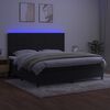 vidaXL &Kappa;&rho;&epsilon;&beta;ά&tau;&iota; Boxspring &mu;&epsilon; &Sigma;&tau;&rho;ώ&mu;&alpha; & LED &Mu;&alpha;ύ&rho;&omicron; 200x200 &epsilon;&kappa;. &Beta;&epsilon;&lambda;&omicron;ύ&delta;&iota;&nu;&omicron;