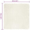 vidaXL Ψεύτικο Δέρμα Προβάτου Χαλί Λευκό 160 x 160 cm Πολυεστέρας