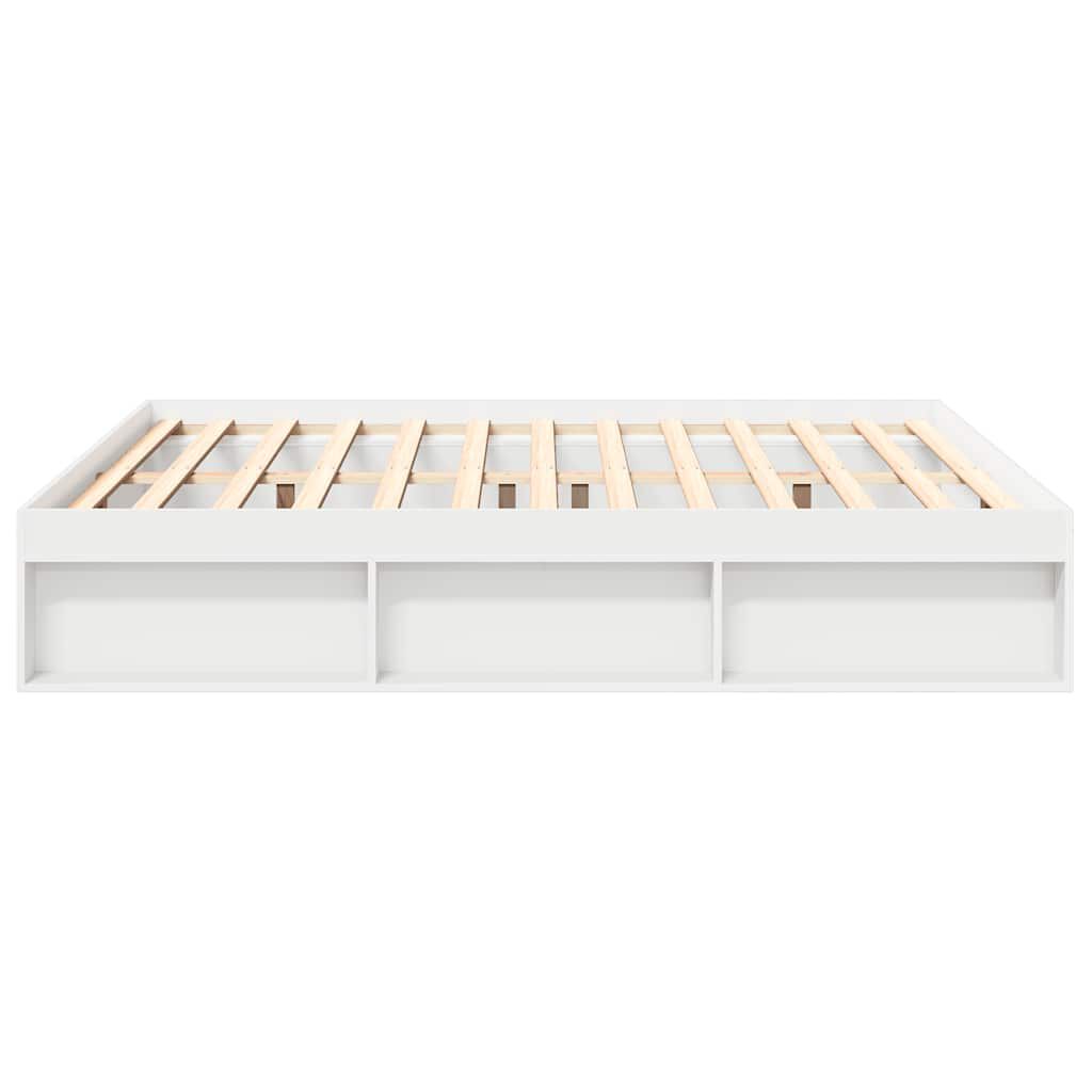 vidaXL Πλαίσιο Κρεβατιού Λευκό 180 x 200 εκ. Super King